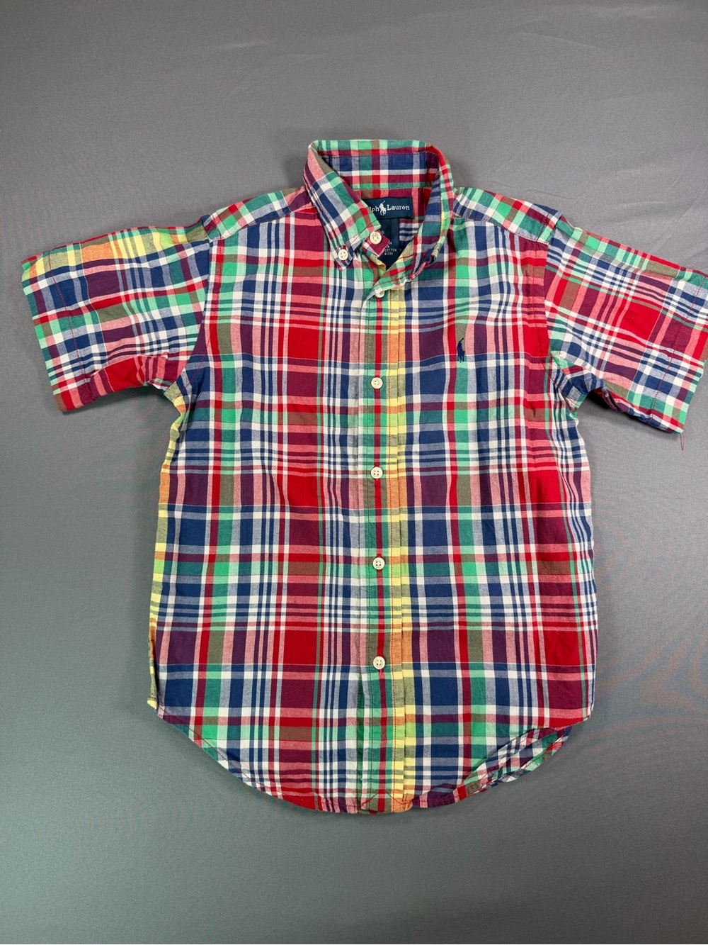Kids  Ralph Lauren Short-Sleeve Plaid Button-Down Shirt